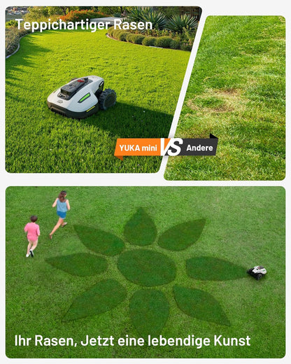 MAMMOTION YUKA Mini 500 Robotic Lawnmower, No Boundary Cable, 4G, Auto Mapping, 500m², 50% Inclinef