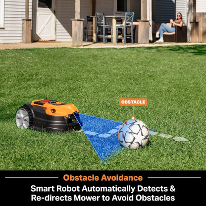 LawnMaster VBRM18AMID4R Mähroboter 800 m², ohne Kabel, WiFi & Appf