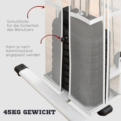 HOMCOM Multistation: Kraftstation mit Latzug, Butterfly & 45 kg Gewichtenl
