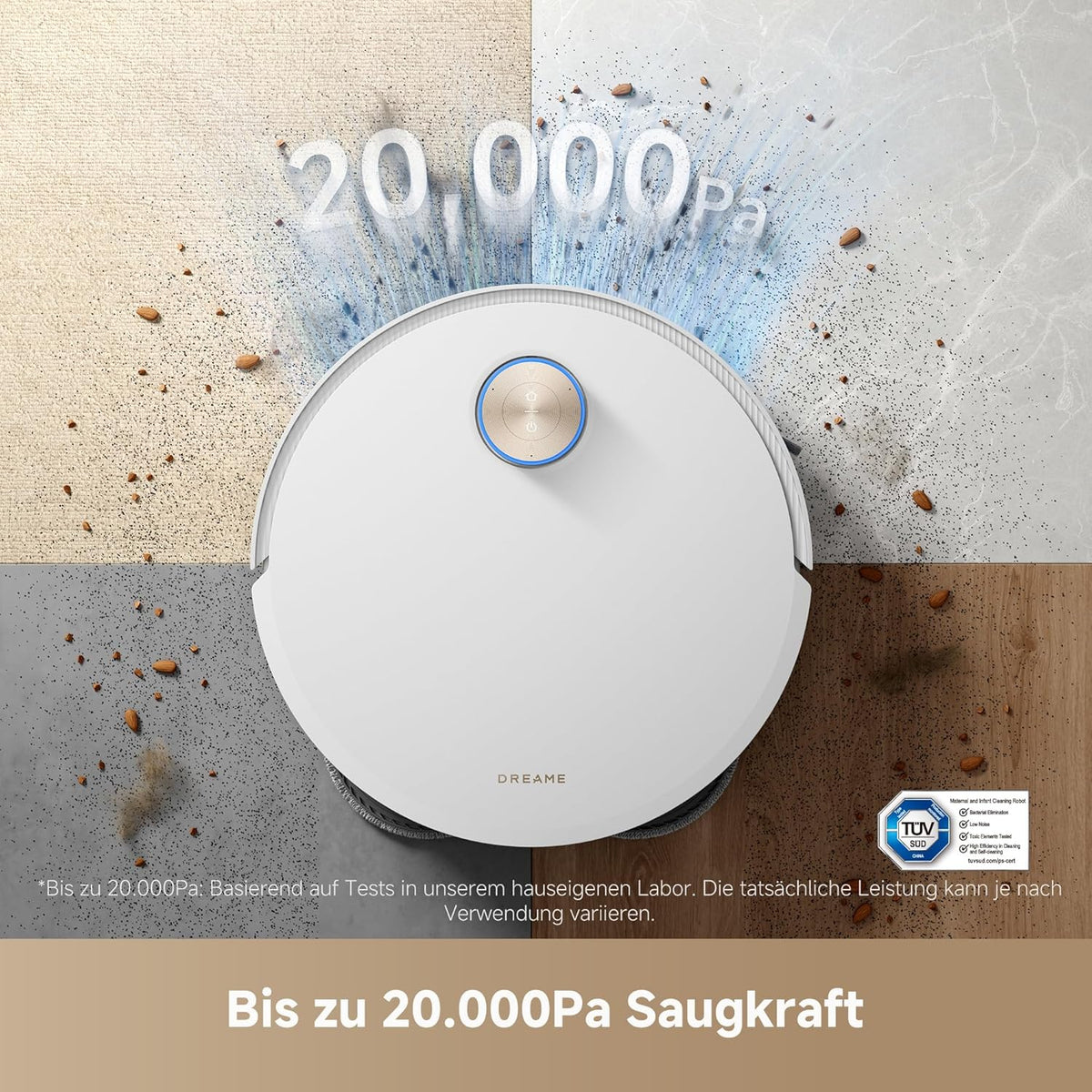 dreame X50 Ultra Complete Saugroboter: Intelligente Wischfunktion, 20.000 Pa, Hindernisüberwindungd