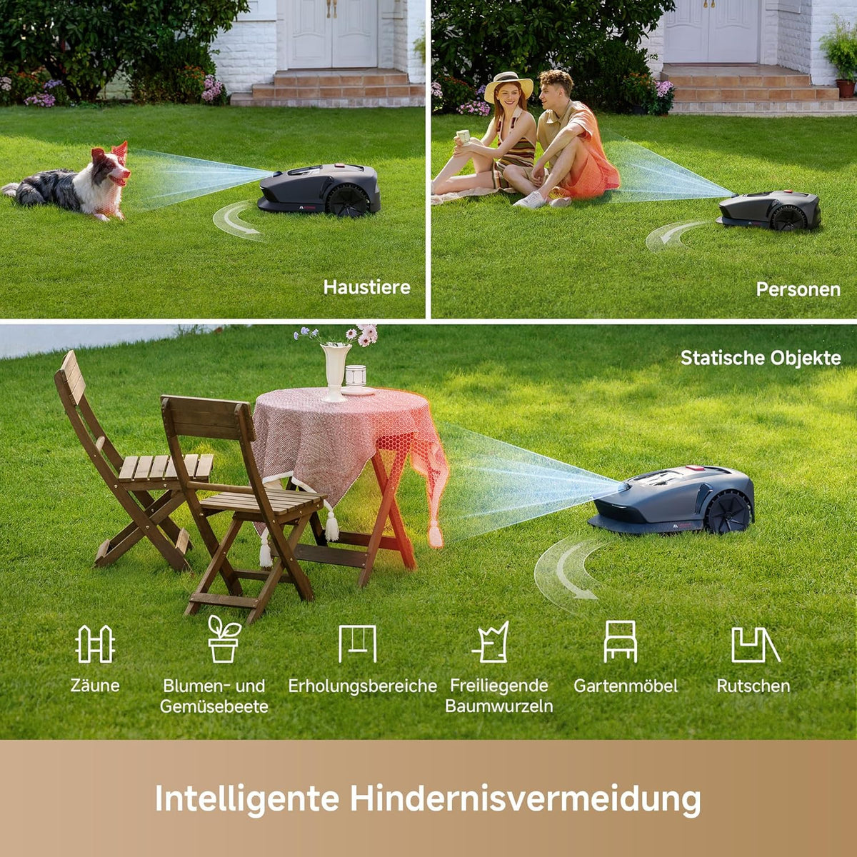 MOVA 600 Mähroboter 600 m², 3D-LiDAR & App-Steuerungf