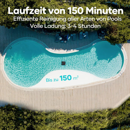 AIPER Scuba S1 Kabelloser Poolroboter, Boden & Wand, Navigation 2.0, 150 Min Laufzeit, bis 150㎡f