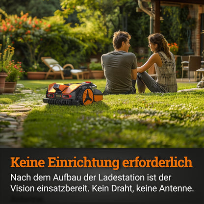 WORX Vision L1600 Mähroboter 1600 m² ohne Kabel, KI & Igelschutzf