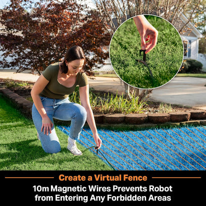 LawnMaster VBRM18AMID4R Mähroboter 800 m², ohne Kabel, WiFi & Appf