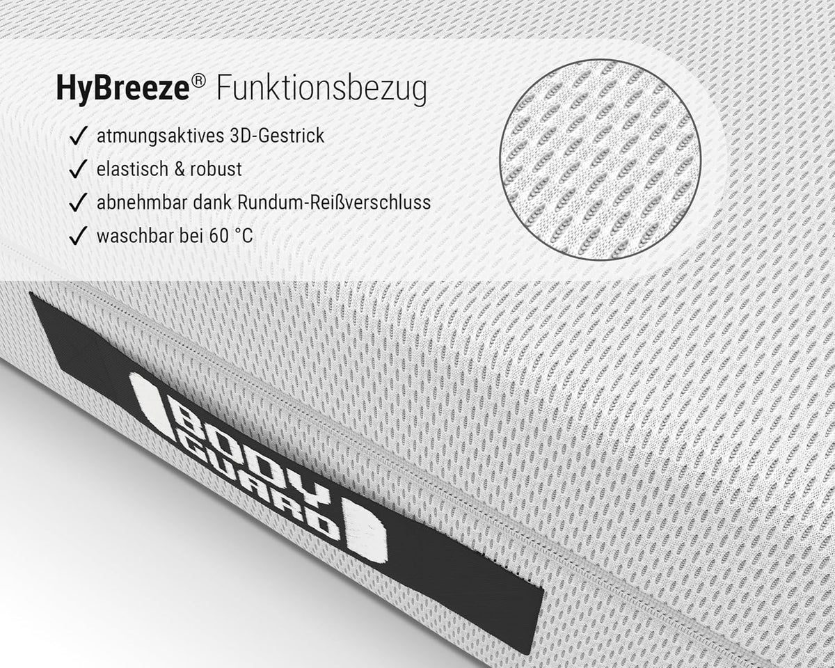 Bodyguard bett1 Anti-Kartell-Matratze: Ergonomischer QXSchaum, 2in1 Härte, Oeko-Tex, Waschbarer Bezug – Bester Schlaf!d