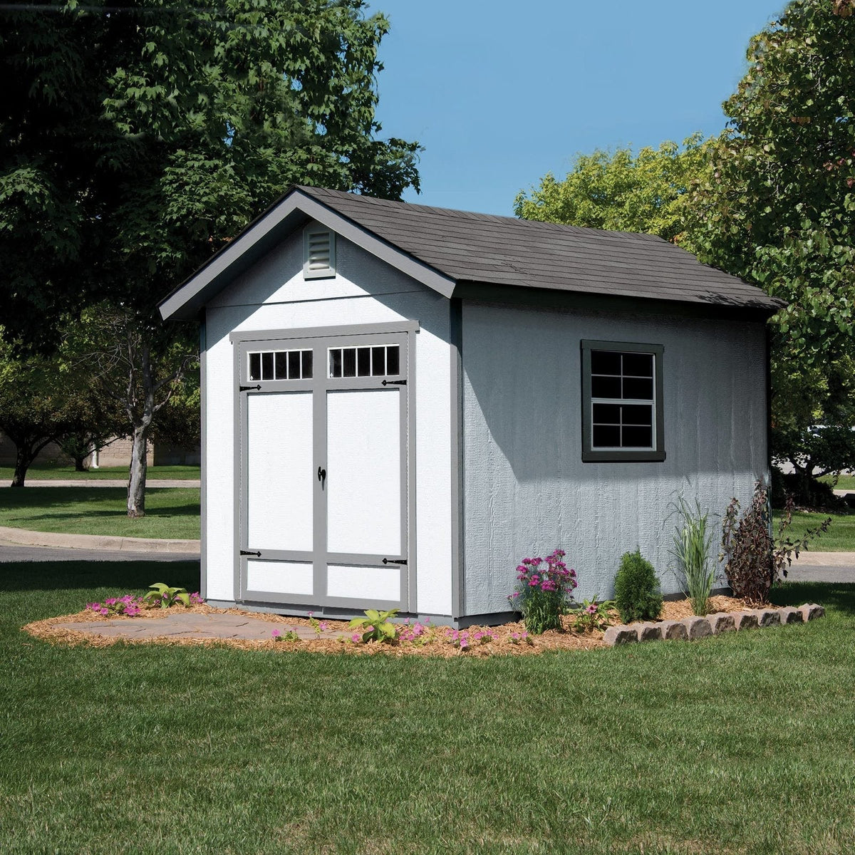 Handy Home Products Beachwood 8×12 Do-it-Yourself Wooden Storage Shed with Floor Tan