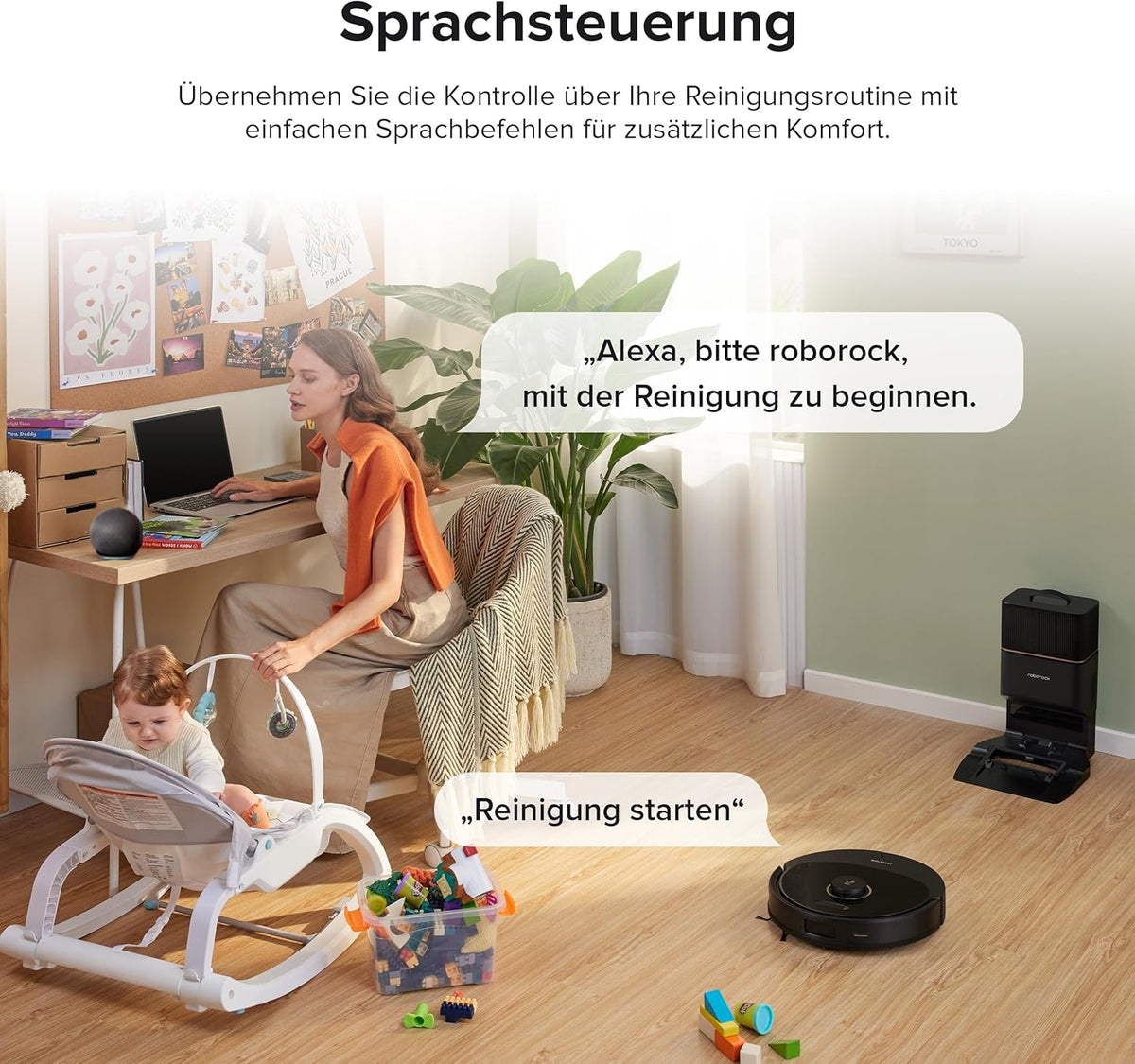 Roborock Q8 Max+, 5500Pa, DuoRoller, 2.5L Staubbeutel, 350ml Wassertank, LiDAR Navigationf