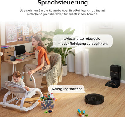 Roborock Q8 Max+, 5500Pa, DuoRoller, 2.5L Staubbeutel, 350ml Wassertank, LiDAR Navigationf