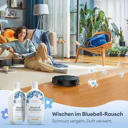 Ultenic T20 Pro Saugroboter mit Wischfunktion, 8000 Pa, AI-Navigation, Selbstreinigung, Tierhaared