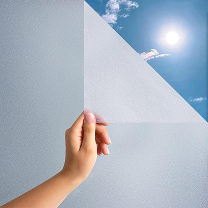MARAPON® Matt Blickdichte Fensterfolie – Selbsthaftend für Privatsphäre, UV-Schutz, Milchglas-Effektd