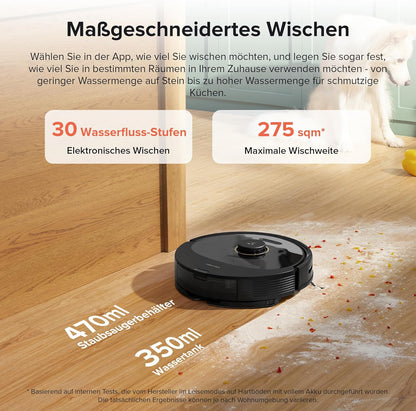 Roborock Q8 Max+, 5500Pa, DuoRoller, 2.5L Staubbeutel, 350ml Wassertank, LiDAR Navigationf