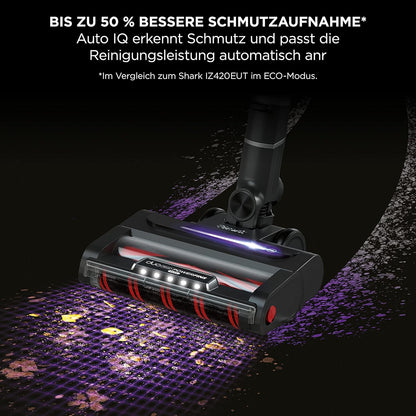 Shark IZ420EUT Kabelloser Stielstaubsauger: Smart, Leistungsstark, Anti Hair Wrap, Lange Laufzeitd