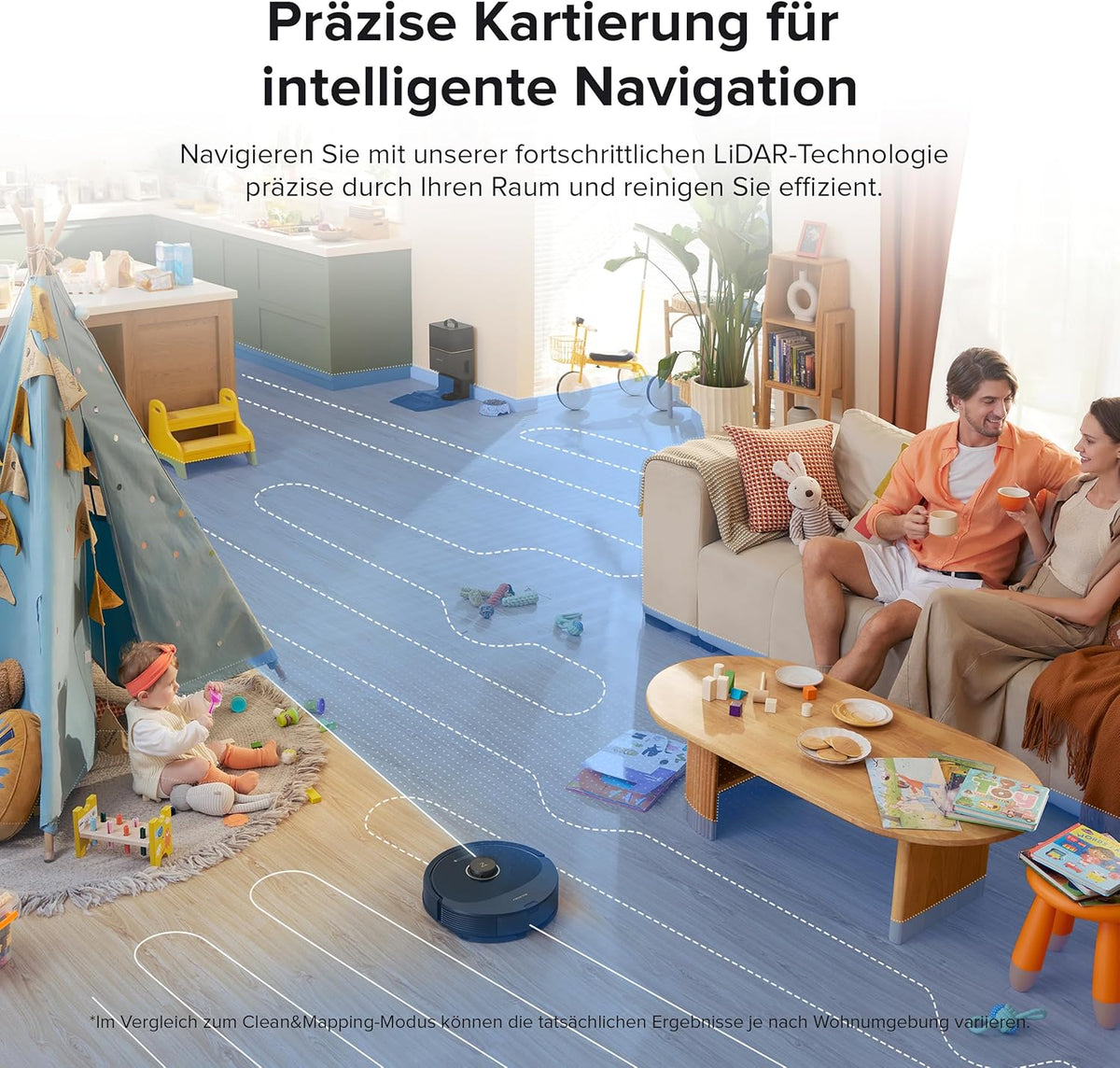 Roborock Q8 Max+, 5500Pa, DuoRoller, 2.5L Staubbeutel, 350ml Wassertank, LiDAR Navigationf