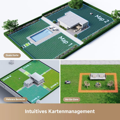 Dreame A1 Pro Mähroboter, 2000m², Drahtlos, OmniSense™, App & Zonensteuerung, Hindernisvermeidungf