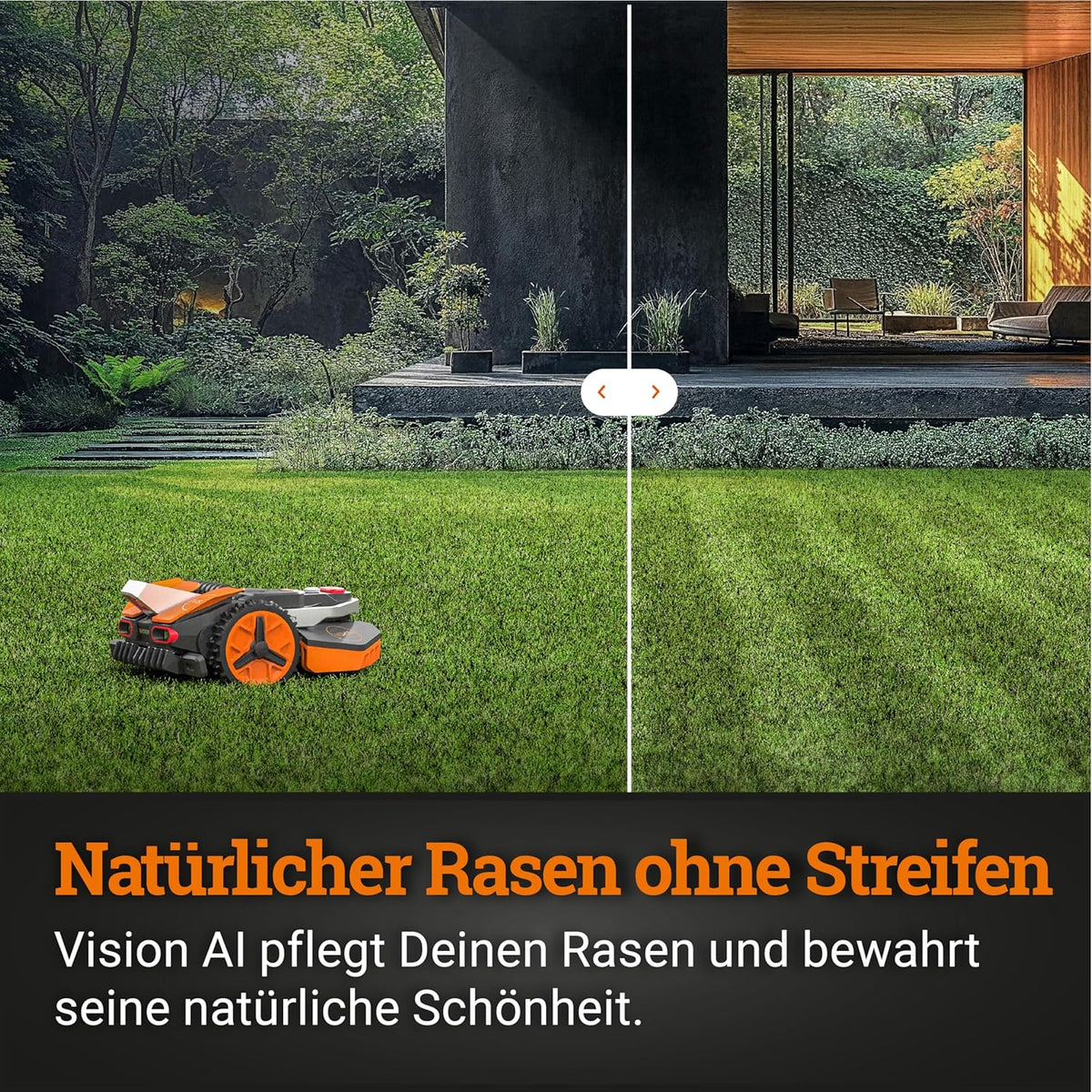 WORX Vision M800 Mähroboter 800 m² ohne Kabel, KI & Igelschutzf