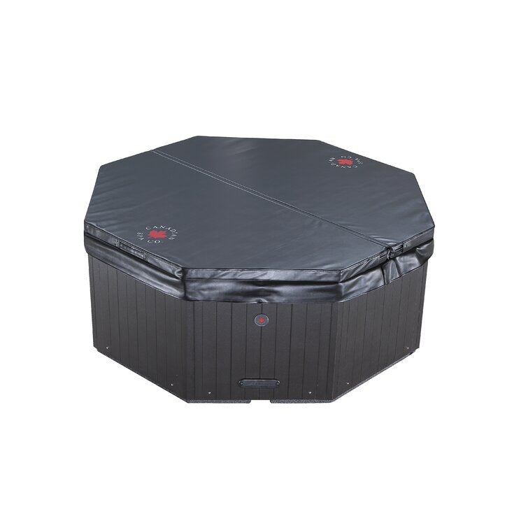 Canadian Spa Co Muskoka 5 – Person 14 – Jet Acrylic Round Plug and Play Hot Tub with Ozonator in Brown