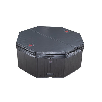 Canadian Spa Co Muskoka 5 – Person 14 – Jet Acrylic Round Plug and Play Hot Tub with Ozonator in Brown