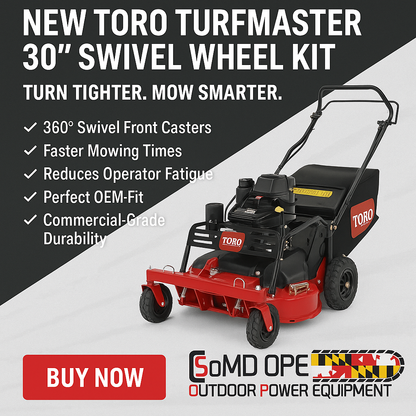Toro 30" Toro / Exmark TurfMaster HDX Caster Swivel Wheel Kit 161-8186