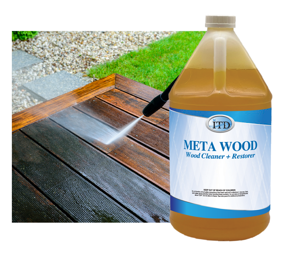 Meta Wood Wood Cleaner + Restorer 5 Gallon