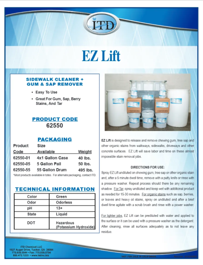 EZ Lift – Gum & Berry Stain Remover 1 Gallon