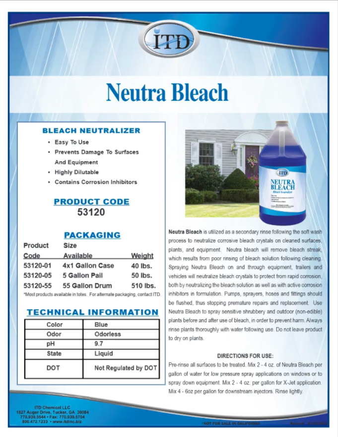 Neutra Bleach – Bleach Neutralizer + Plant Protector 5 Gallon