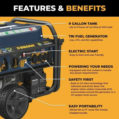 Firman 11600W Tri Fuel Portable Generator