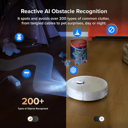 roborock Qrevo Curv 2 Flow 2026 New Robot Vacuum and Mop, 20,000 Pa, SpiraFlow Real-Time Self-Cleaning Roller Mop, Dual Zero-Tangle, AI Obstacle Avoidance, Heat-Washes & Dries Mop, Carpet Protection