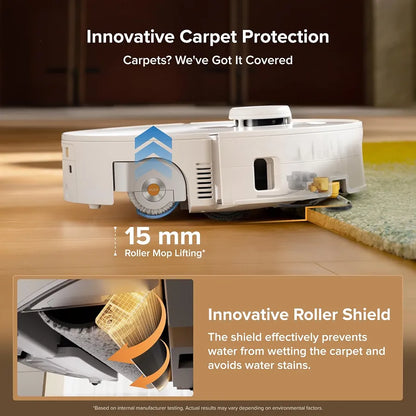 roborock Qrevo Curv 2 Flow 2026 New Robot Vacuum and Mop, 20,000 Pa, SpiraFlow Real-Time Self-Cleaning Roller Mop, Dual Zero-Tangle, AI Obstacle Avoidance, Heat-Washes & Dries Mop, Carpet Protection
