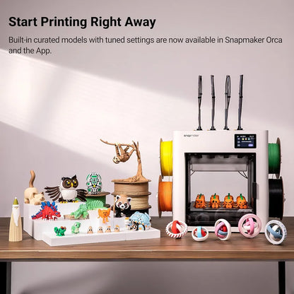 Snapmaker U1 3D Printer,4-Toolhead with 5s Toolchanger,Multi-Color Printing