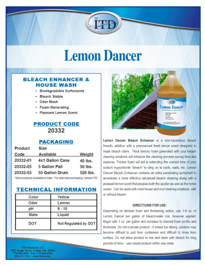 Lemon Dancer – Bleach Enhancer & House Wash 20332 5G